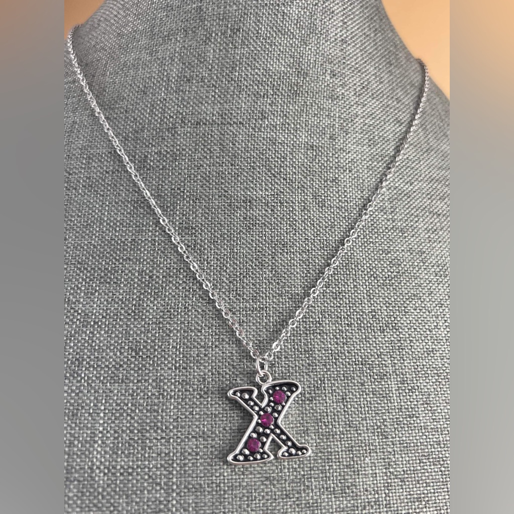 Alphabet Initial X Charms Bead Necklace Pendant New
